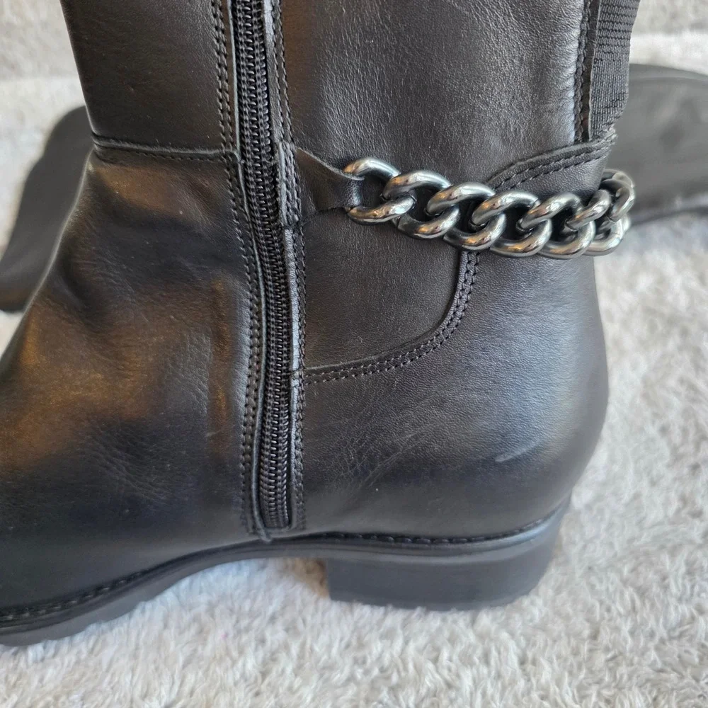 Kurt Geiger London Vito Over-The-Knee Leather Boots Inside Damage EU 38.5 US 7.5
